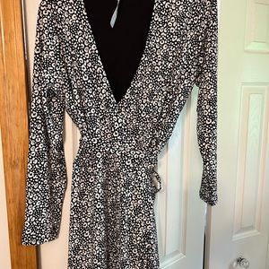 Leopard wrap dress